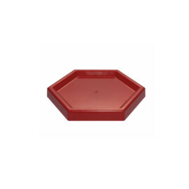 Bandeja Plástico Decorativa Hexagonal Vermelha
