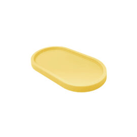 Bandeja Plástico Decorativa Oval Amarela