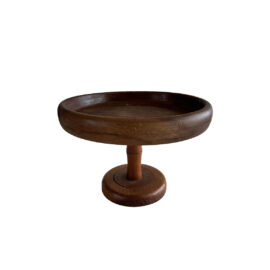Boleira Madeira Escura com Borda 28cm