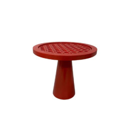 Boleira Renda Madeira Vermelha 20cm