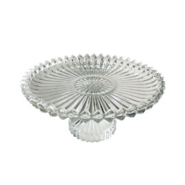 Boleira Cristal Redonda Grande Bordas Irregulares 29cm
