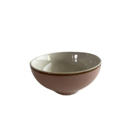 Bowl Porcelana Rosa com Marrom