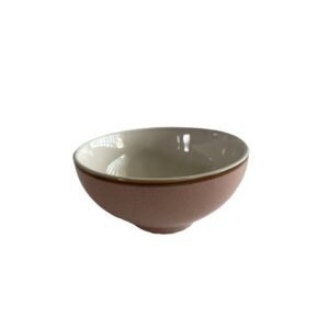 Bowl Porcelana Rosa com Marrom
