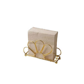 Porta Guardanapo Flor Dourada