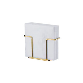 Porta Guardanapo Aço Dourado
