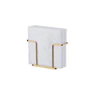 Porta Guardanapo Aço Dourado