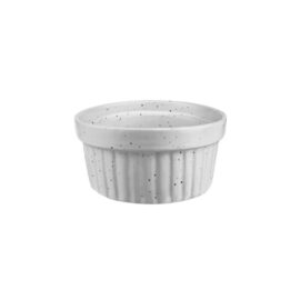 Ramequim Cerâmica Branco com Pintas Pretas