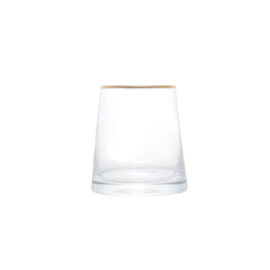 Vaso de Vidro com Fio de Ouro 11x12cm Wolff