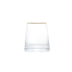 Vaso de Vidro com Fio de Ouro 11x12cm Wolff